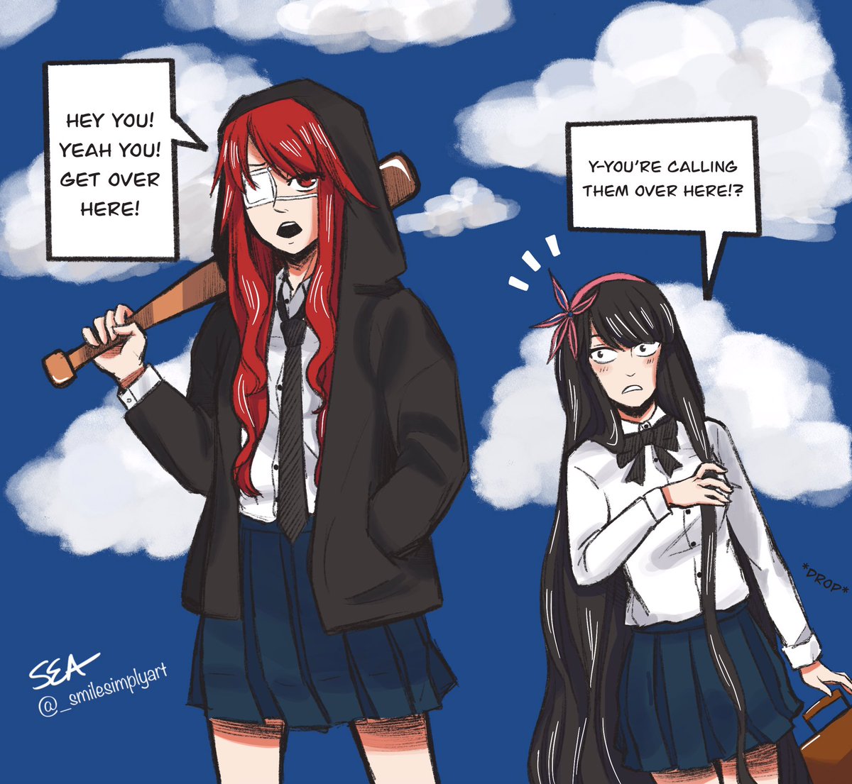 _smilesimplyart's tweet photo. ‘High School AU’ Hwaryun and Ehwa.

#TowerOfGod #신의탑 #ToG #神之塔 https://t.co/5hASbplW3U