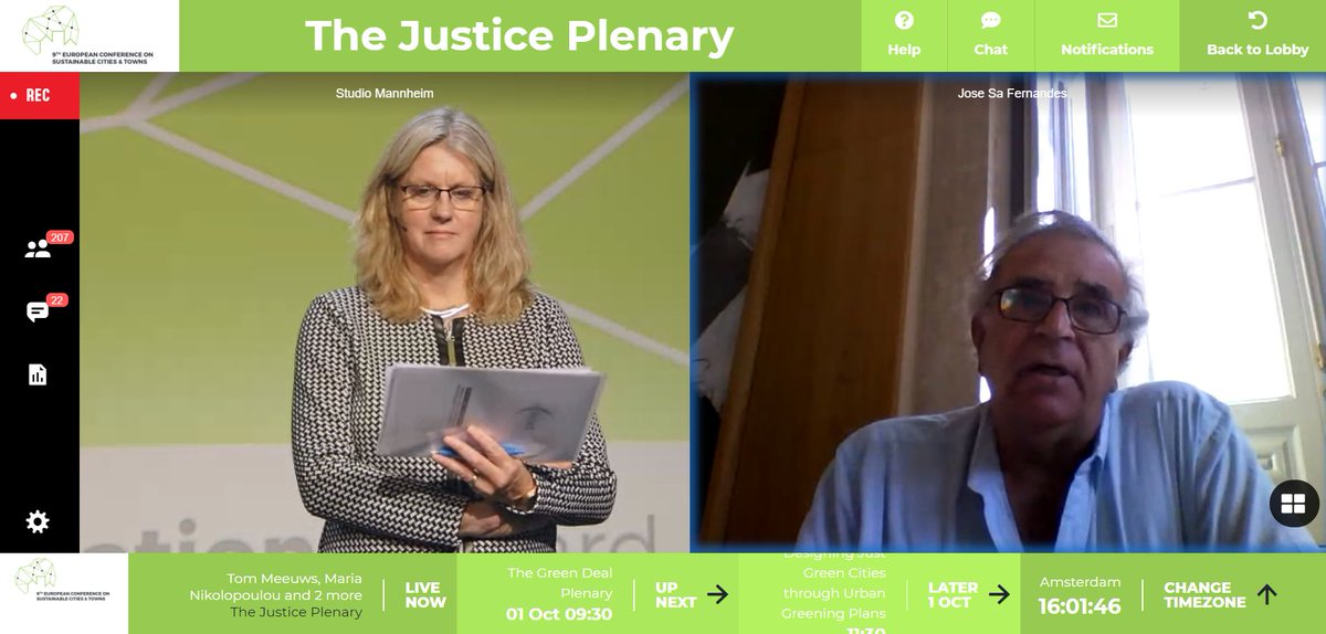 Deputy Mayor of @Lisbon <a href="/Lx_ehmuitagente/">José Sá Fernandes</a> stresses the need for action and listening to your citizens at #Mannheim 👩‍⚖️ Justice Plenary

"For me the #economicrecovery has to be combined with #resilience - these are the most urgent things … it is time to act differently"