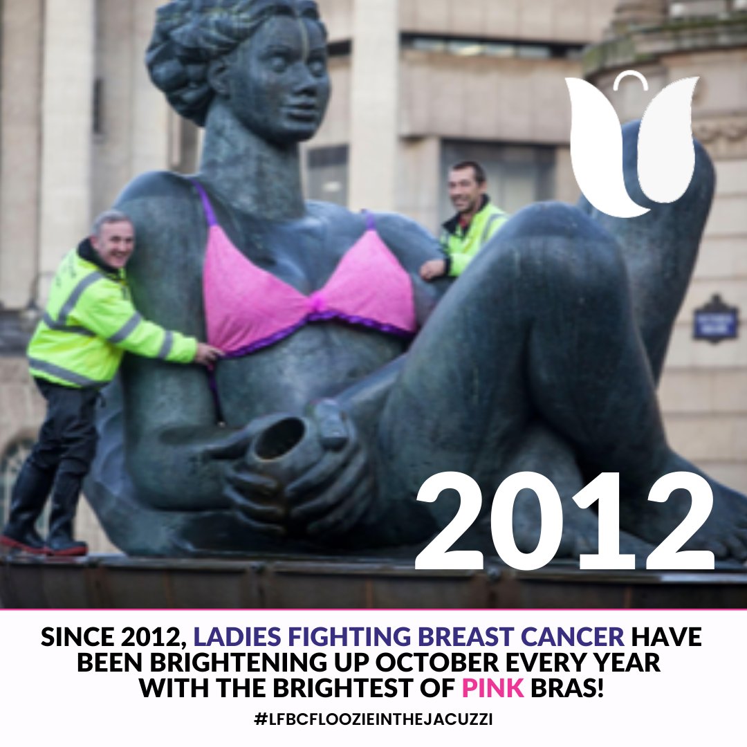 LFbreastcancer's tweet photo. During #NationalBreastCancerAwarenessMonth we like to go a little extra! Since 2012 we've gifted #Birmingham's #FloozieInTheJacuzzi aka #TheRiver, a HUGE PINK BRA, thanks to @BhamCityCouncil & our volunteers!
#breastcancercare #checkyourself #ladiesfightingbreastcancer #lfbc https://t.co/Dy8O05V1Gb