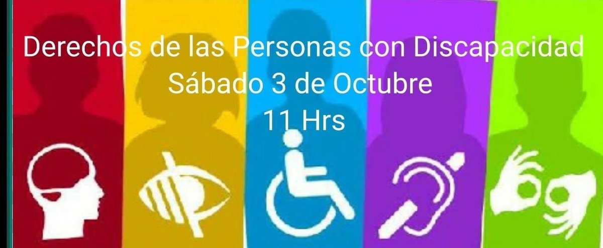 visual_19's tweet image. Plática, Derechos de personas con Discapacidad. Dirigida principalmente a estudiantes con discapacidad de nivel superior y publico interesado. Sábado 3 de octubre 11hrs Chihuahua. 
#accesibilidad #inclusion #discapacidad #derechos #estudiantes #Educacion