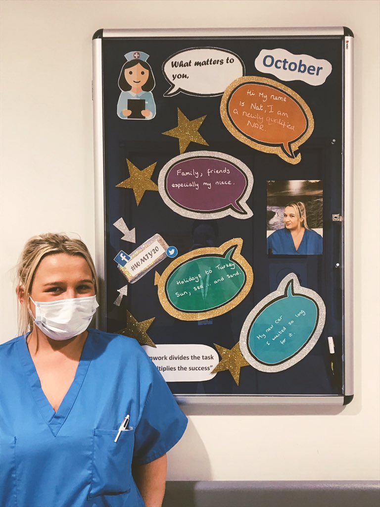 A7Wtwa's tweet photo. A7 are all ready for the start of October tomorrow with our #WMTY20 board now featuring our NAR Natalie. Come down to the ward to find out more about what matters to her! 👋🏻 #wardfamily @SueWhit73224135 @MagicsjbSarah @Narinde40612684 @mftMedicineWTWA https://t.co/DG4nAb6XFw