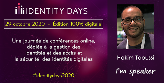 _hakimtaoussi's tweet photo. Je serai accompagné de @Xahehehinnou aux prochains Identity Days pour parler identité et sécurité #IdentityDays2020
https://t.co/Yih6gL8vtq
Inscription => https://t.co/gRuk5Aqp3B #MVPBuzz https://t.co/C5Z1wH1XPH