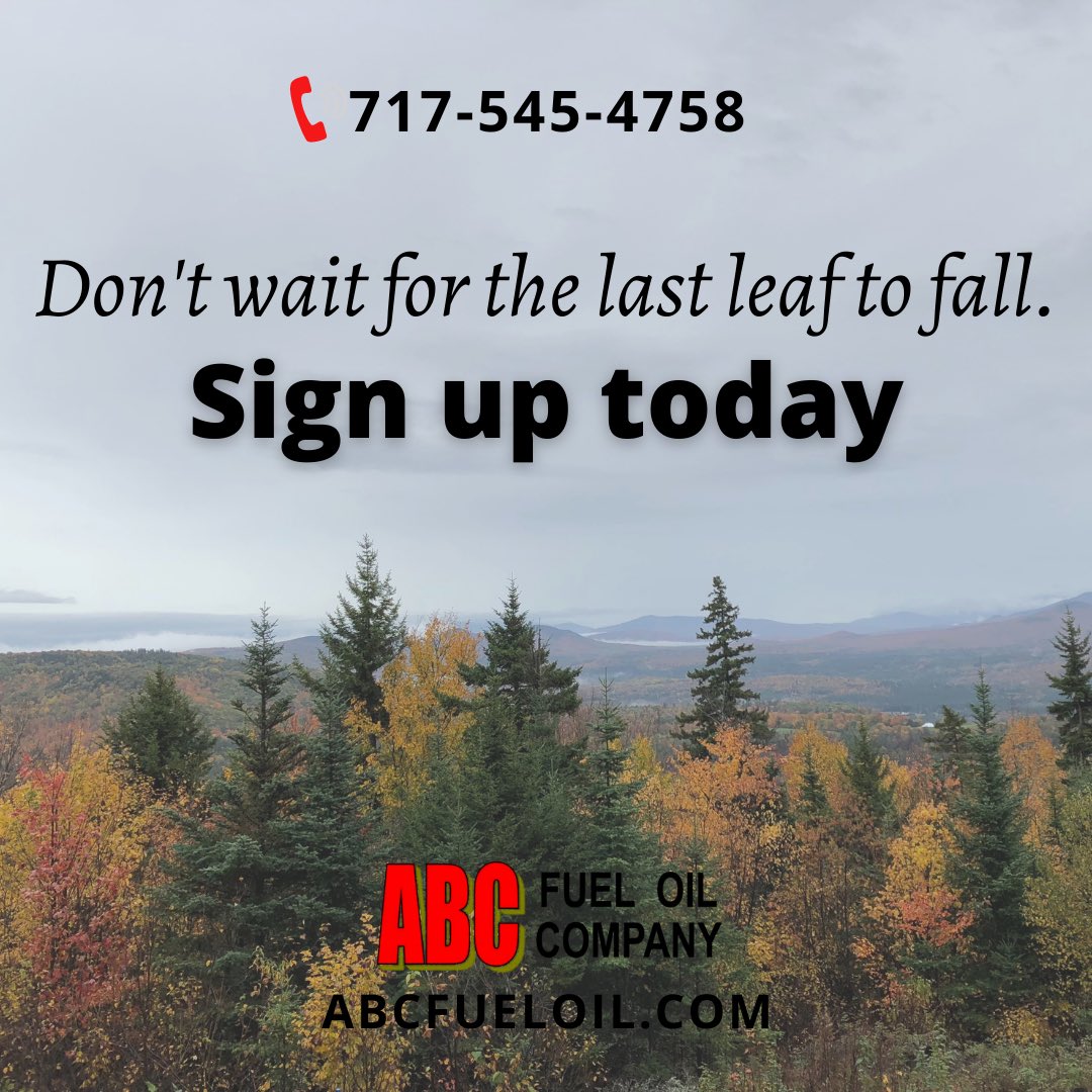 Establishing service NOW will ensure you are protected when you need it most. To learn more visit us at abcfueloil.com