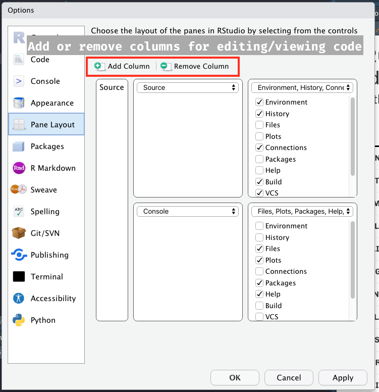 thomas_mock's tweet photo. Multiple source columns - work on #rstats scripts side-by-side!

(Note you can set as many columns as you like!) https://t.co/w8KPaCHIN3