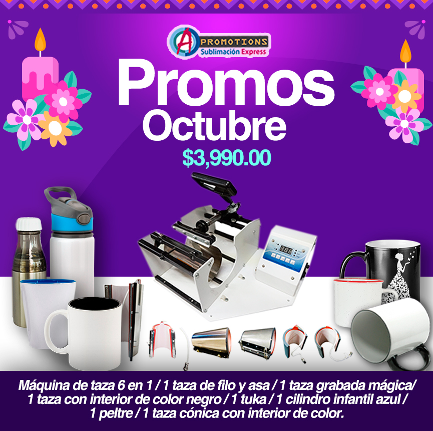 Sublimacionexp's tweet photo. 📣 PROMOS DE OCTUBRE: MÁQUINA DE TAZA 6 EN 1
>> Por sólo $3,990.00
.
.
.
.
#Sublimación #SublimaciónExpress #MáquinaDeTaza6en1 #Peltre #TazaCónica #Tuka
Contáctanos. 5519 5774 / 5538 4498 / 6798 8726/ 👉 WhatsApp: https://t.co/IomYZJ75C0 https://t.co/n6gd0sdKBl