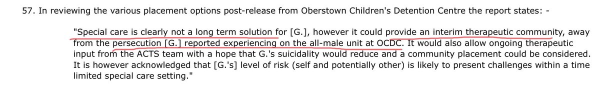 Here we hear that G had spent time in an all male unit but reported that they were “persecuted” by other males in there. Yet we already know they are highly manipulative and not averse to controlling others to achieve their own ends.