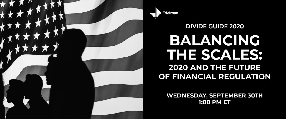 EdelmanUS_'s tweet photo. Join us today at 1pm ET as Edelman's @_AshleyLewis (VP, Financial Services) sits down with an expert panel to discuss one of this week's hottest topics: taxes and financial regulation. RSVP here: https://t.co/S5cIu8PDcS #EdelmanDivideGuide https://t.co/xKRV0ajMnq