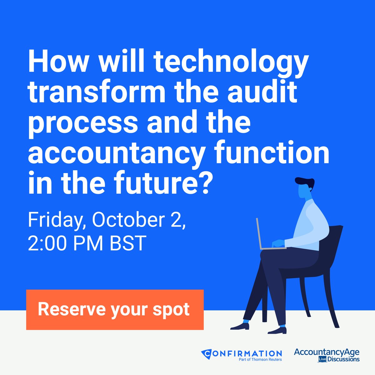 Our Live Discussion series returns this Friday!

This month's hour-long conversation we will be joined by an all-star lineup of speakers to tackle how will technology transform the audit process and the accountancy function in the future.

Find out more: zoom.us/webinar/regist…