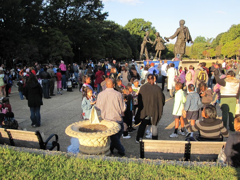 We'll end w  #WalktoSchoolday 2010. Some of these walkers are in college. Whether they are walking to classes or walking to their desk, we hope they are safe and continuing to advocate for  #SafeRoutestoSchool. See you,  @lwvdc and friends on October 7 for the  #goodtroublewalk.