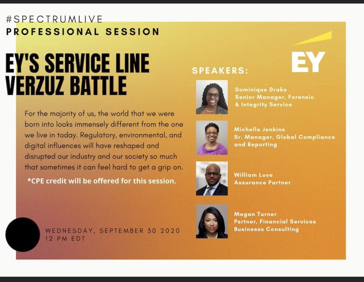 tinalenore's tweet photo. Join my EY Colleagues TODAY at 12pmET for an EY VERZUZ BATTLE! Register now: https://t.co/o1oETyVCHu https://t.co/7i1VJVgT6U