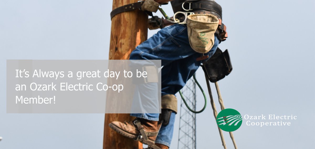 ElectricOzark's tweet photo. It's Always a great day to be an Ozark Electric Co-op Member! 😃 https://t.co/Kvl6r1bZRo