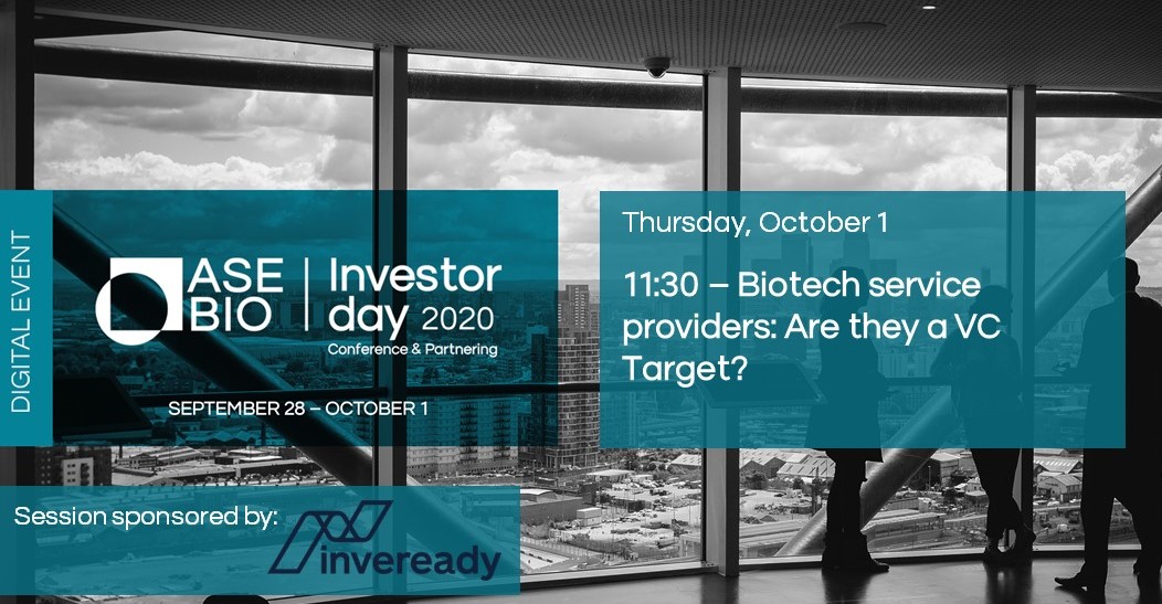 #AseBioInvestorDay Thursday, october 1st.

✔️Pablo Gutierrez, <a href="/BDIbiotech/">BDI biotech</a>
✔️Gurutz Linazasoro, Vive Biotech 
✔️Javier López, Keensight Capital
✔️Santiago de Torres, <a href="/Atrys_Health/">Atrys</a> 

Moderator:
Sara Secall, Operating Partner-Life Sciences, <a href="/inveready/">Inveready</a>