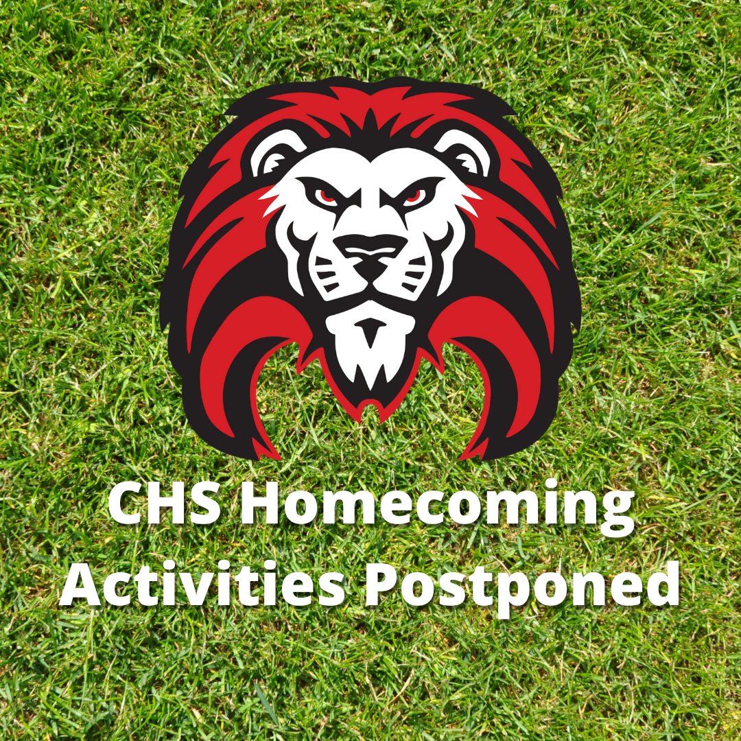 Unfortunately, this week's #CHS_Lions Homecoming Parade and Varsity Football game have been postponed until a later date. Updated information, dates, and times are available on our #CastleberryISD website.