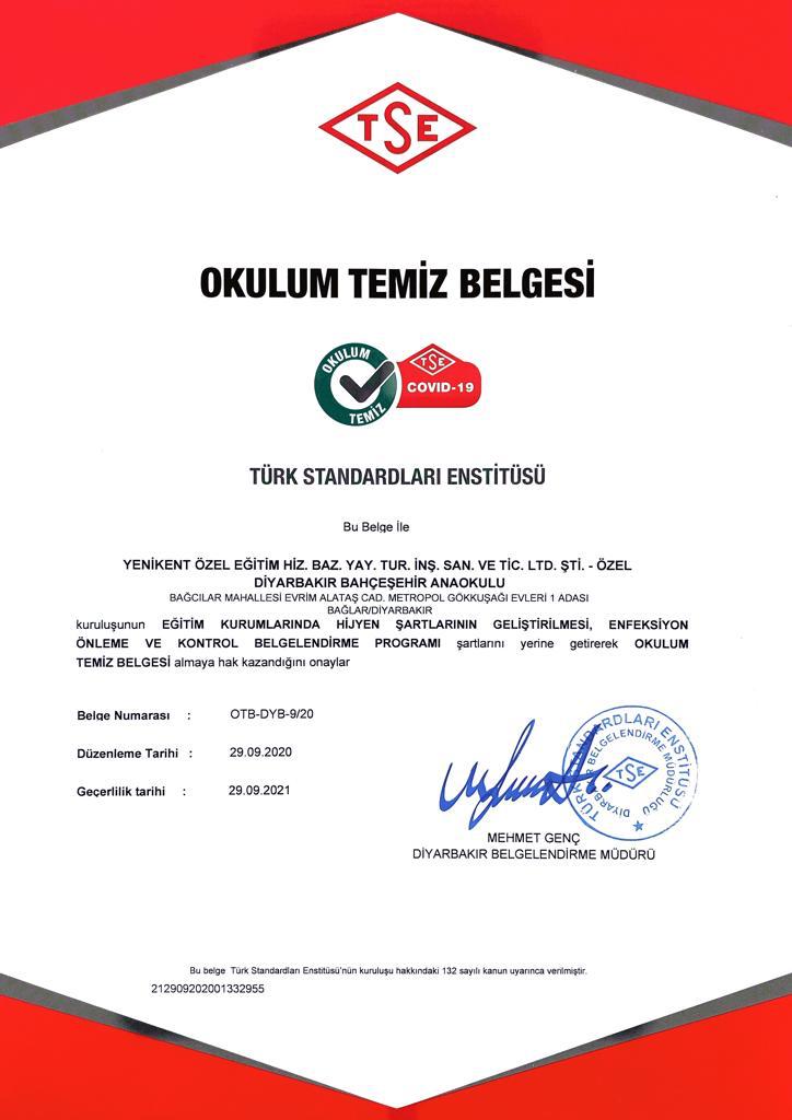 bk_diyarbakir's tweet photo. TSE tarafından verilen “Okulum Temiz Belgesi” ile daha güvenli okul...
@bahcesehir_k12 https://t.co/hbLnQdZdik