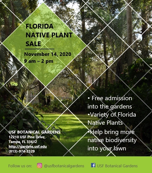 Exciting events we have planned for the Fall 2020 semester!
#usf #gobulls #usfgardens #usfbotanicalgardens #botanical #garden