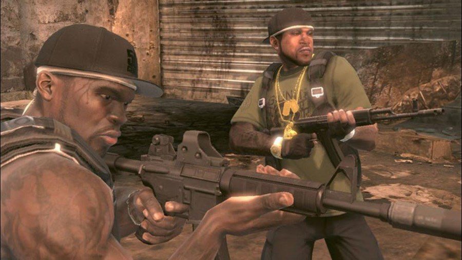 geezusisdead's tweet photo. Idk why but 50 Cent wearing his own hat that says “50 Cent” in his own video game is hilarious https://t.co/H5nXGdSLs5