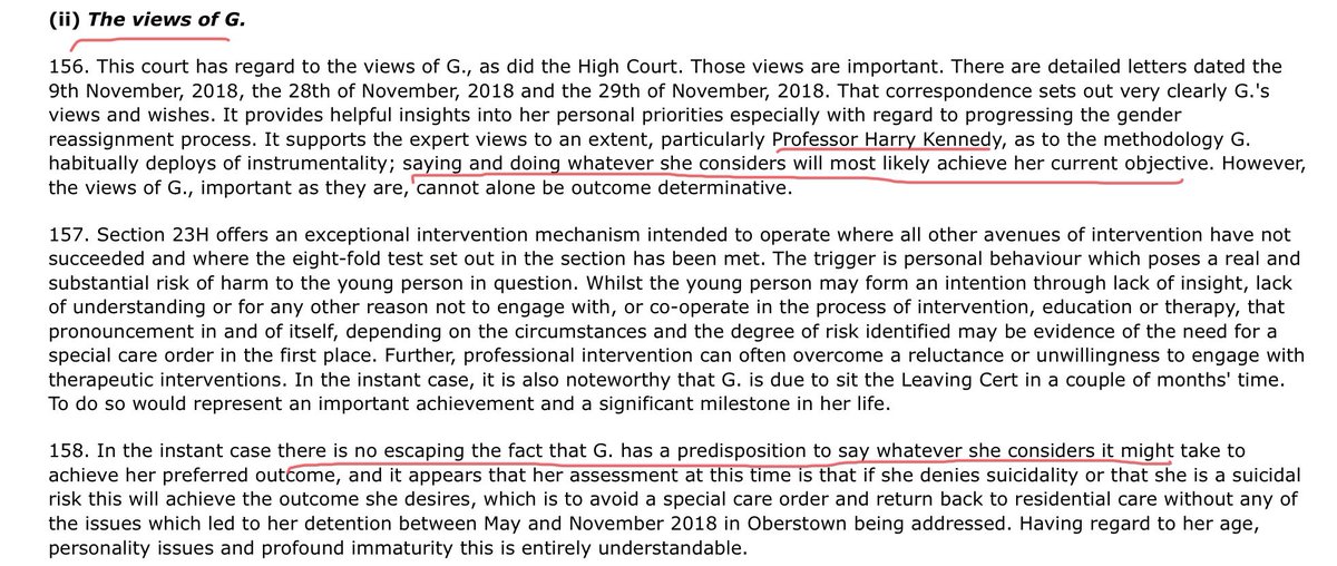 There is no doubt that G will say whatever works to ensure their own objectives are met. (Like saying you are really a woman?)