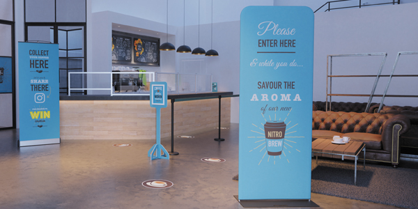 Need to ask your customers to wait to be seated, point them around the one way system or show where to collect their orders? Why not use one of our signage stands? The covers are replaceable so they can be updated with the guidance! Handy. bit.ly/3cHehwr