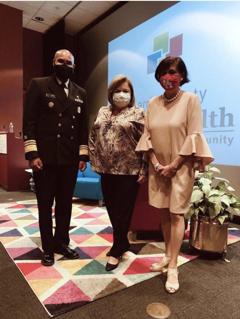 On September 27th, Dr. Olvera, director of the BOUNCE Healthy Lifestyle Program, attended a fireside chat with Surgeon General Jerome Adams to discuss the ongoing pandemic and future state of public health. 🏩

#healthmuseum #harriscounty #publichealth #covid19 #community