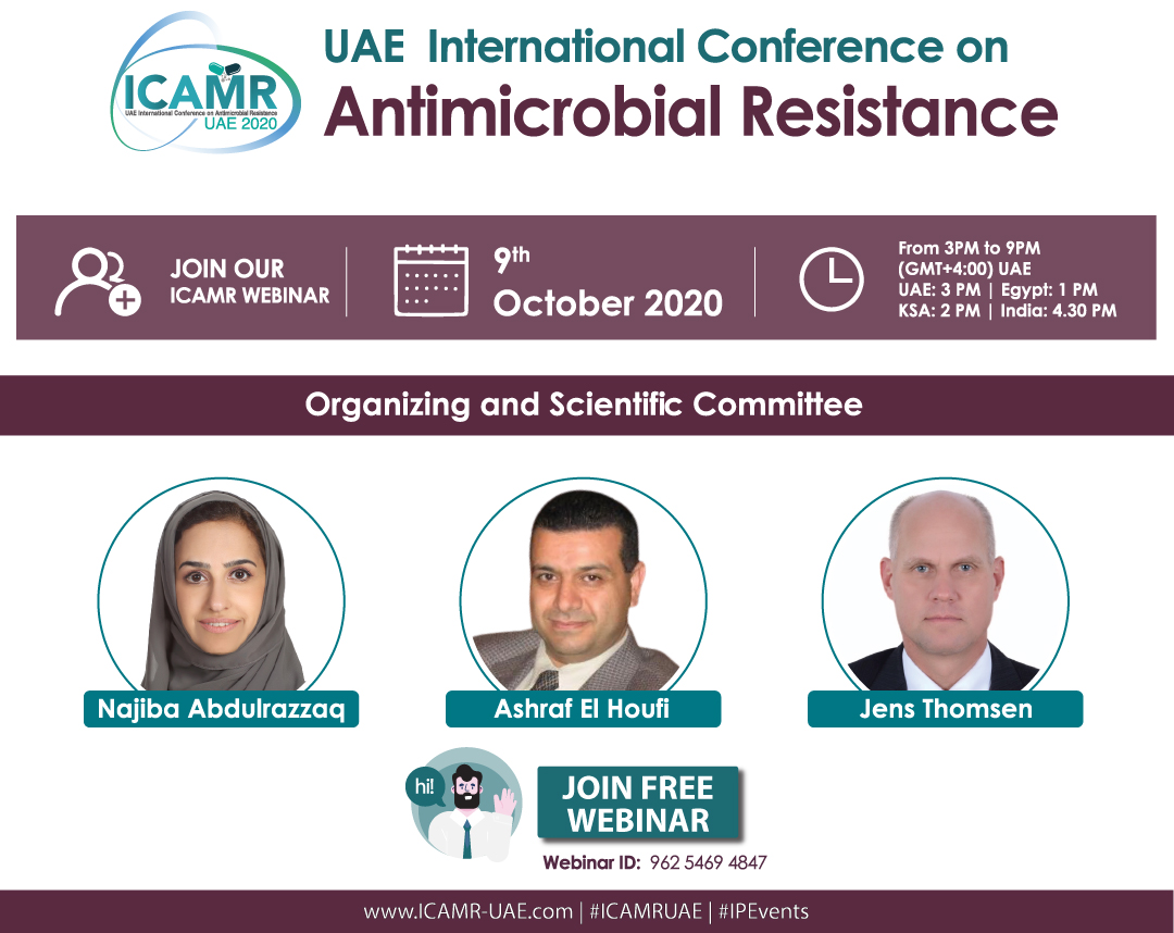 ICAMRConfUAE's tweet photo. It's our great pleasure to invite you to the UAE’s #ICAMR FREE Quality Educ. CME applied Webinar which will be held on 9 Oct. @ 3 PM (GMT+4:00) UAE

ORG. &amp; SCIENTIFIC COMMITTEE:
• Najiba Abdulrazzaq MD
• Ashraf El Houfi MD
• Jens Thomsen MD

https://t.co/o9KYZsWWJb
 
#COVID19 https://t.co/NogivKULwy