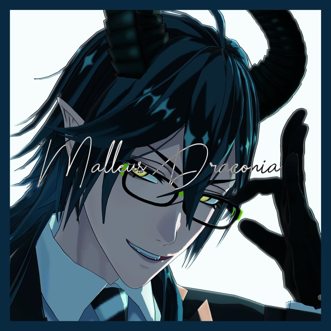 1boy horns male focus glasses solo gloves pointy ears  illustration images