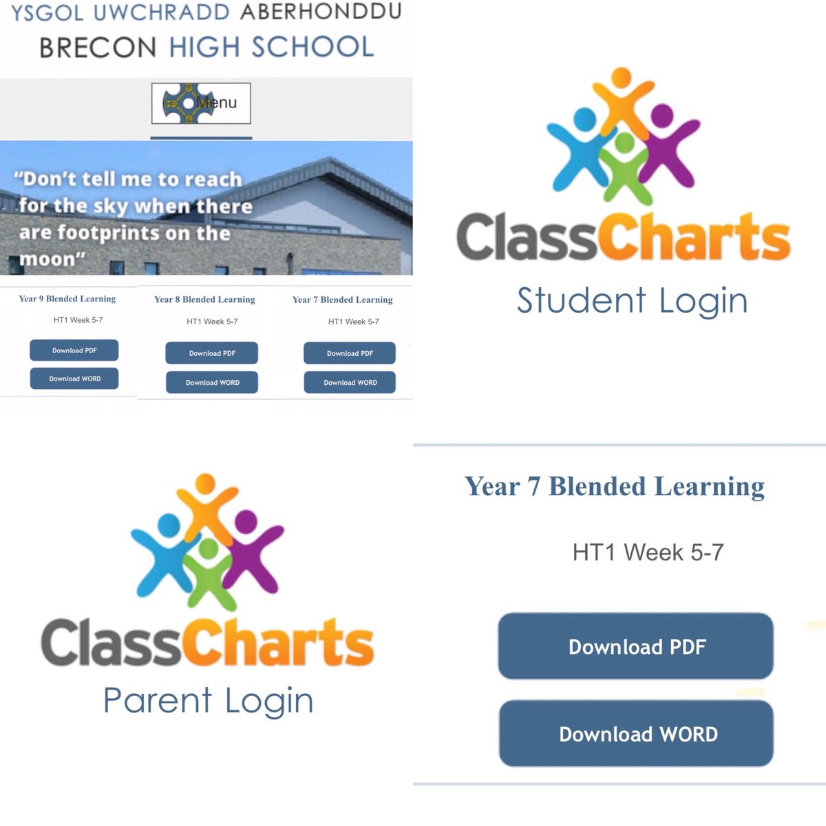 Our BHS Blended Learning plans for KS3 HT1 week 5-7 are available on our school website. Have you downloaded ClassCharts yet? #BHS #teambrecon #blendedlearning #classcharts