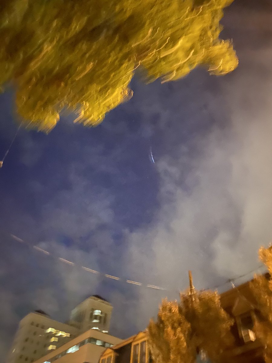 Couldn’t get my phone out quick enough, but that streak in the middle was what was left...this was about 10 seconds after the flash.