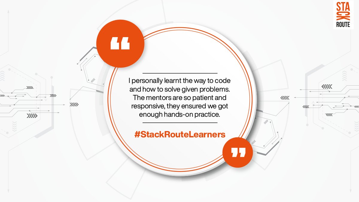 Stack_Route's tweet photo. #StackRouteLearners share their #LifeLongWaliLearning with us.
Sign up for our Full Stack Development Program and start your journey today.
To know more, visit: https://t.co/99Jr1jmhdq
#StackRoute #fullstack #fullstackdeveloper #virtuallearning https://t.co/gv5YFTd6hu