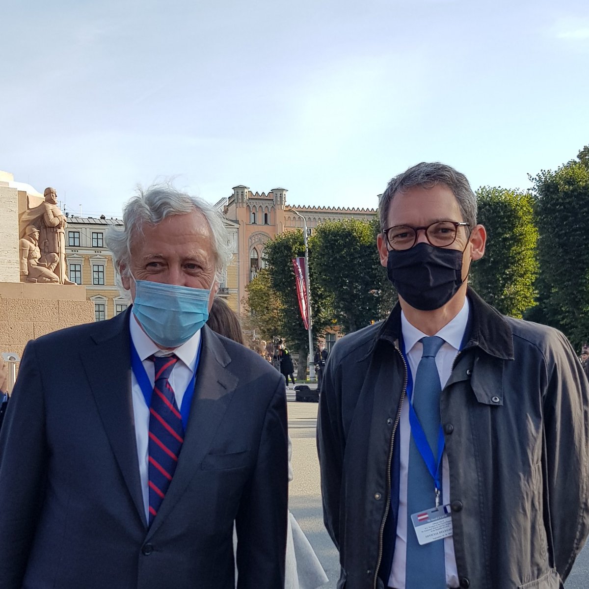 Grand bonheur de retrouver mon ancien patron Pierre Vimont à l'occasion de ce déplacement balte, et de parler d'Europe !