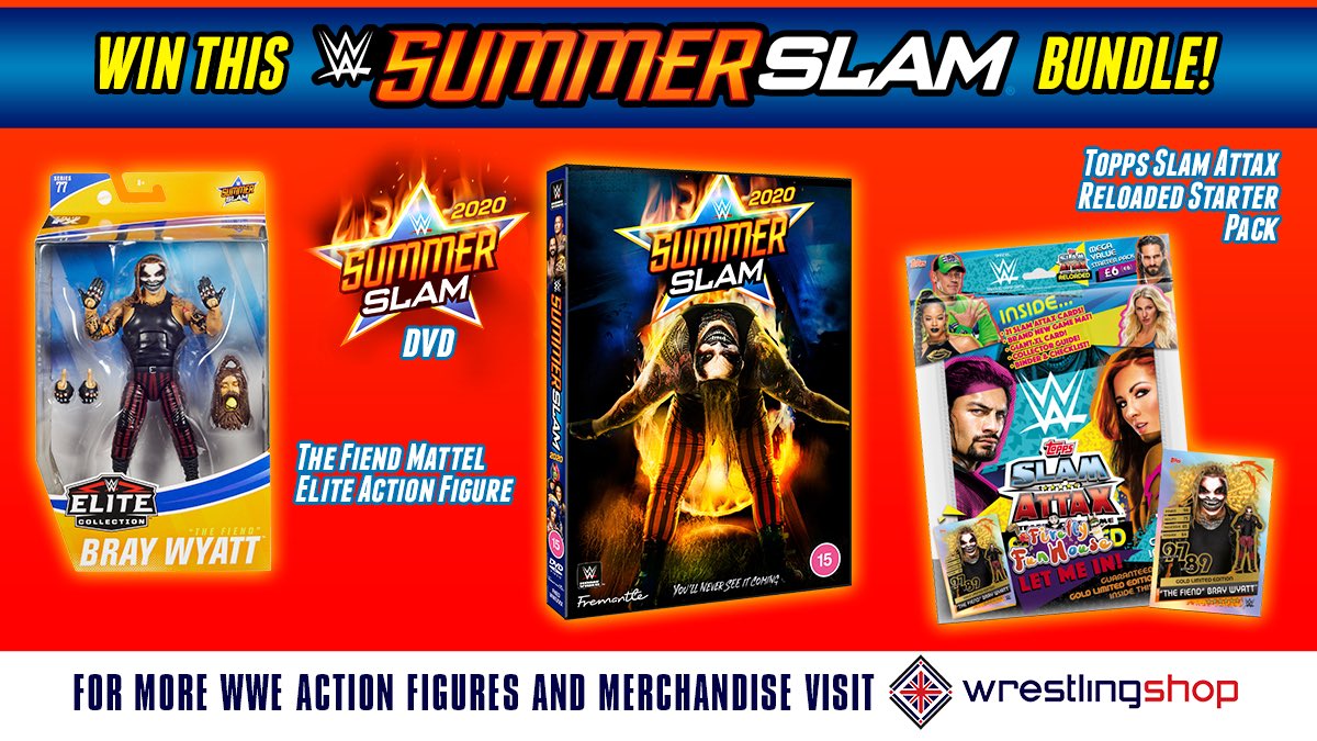 kennymc1ntosh's tweet photo. **COMPETITION TIME** (UK Only)

Thanks to @WWEHomeVideoUK &amp; @wrestlingshop you have the chance to win this #SummerSlam bundle inc. DVD of PPV &amp; an Elite Fiend @WWEBrayWyatt action figure. 

All you gotta do is follow me &amp; RT this tweet. Winner will be picked tonight at Midnight. https://t.co/rMYmkeQd5O