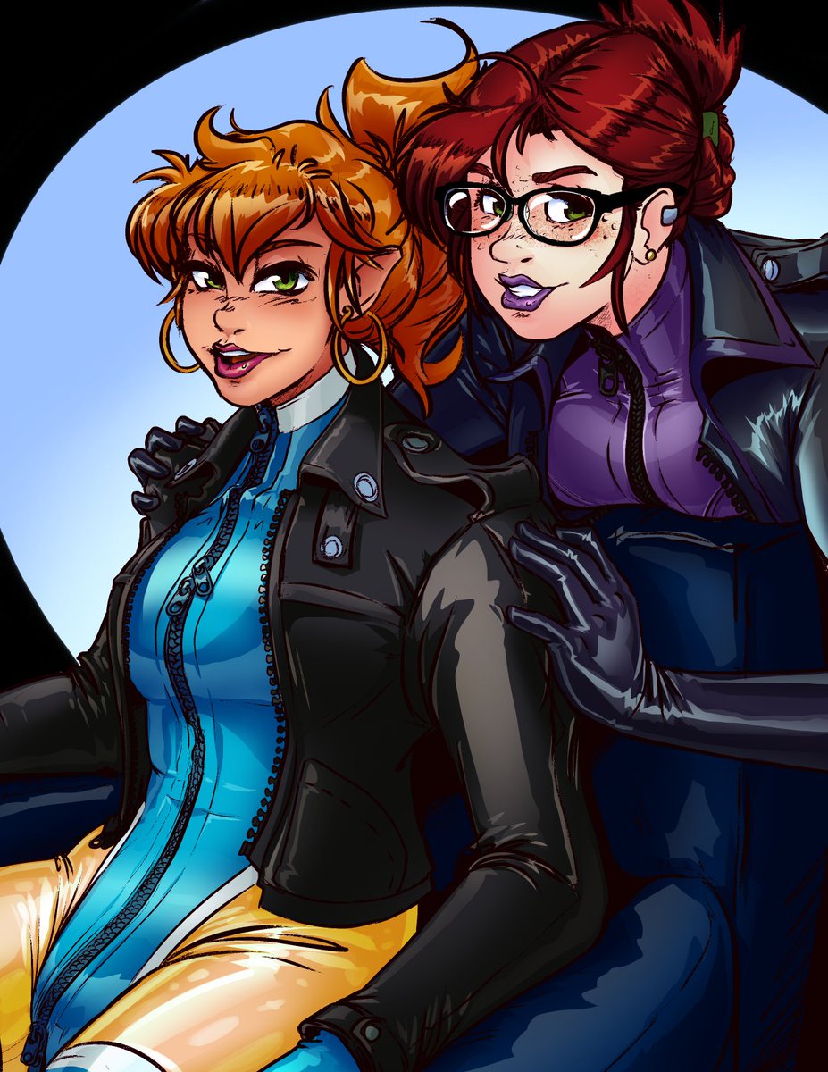 Can't sleep so needlessly digging through old art from this time of the year in previous years.A 2015 Kat and Mel. This was the only finished piece for September of that year.
