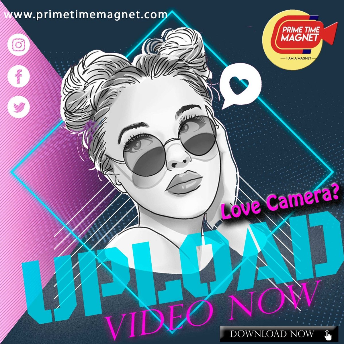 MagnetPrimetime's tweet photo. Do you have a love affair with camera?

Just do what you love!
Pull out your camera and start recording.

#entertainmentplatform #networkingplatform #videonetworking #entertainmentcenter #videoentertainment #videoentertainers #entertainersapp #entertainers #nameandfame https://t.co/N5ZcvxFdhm