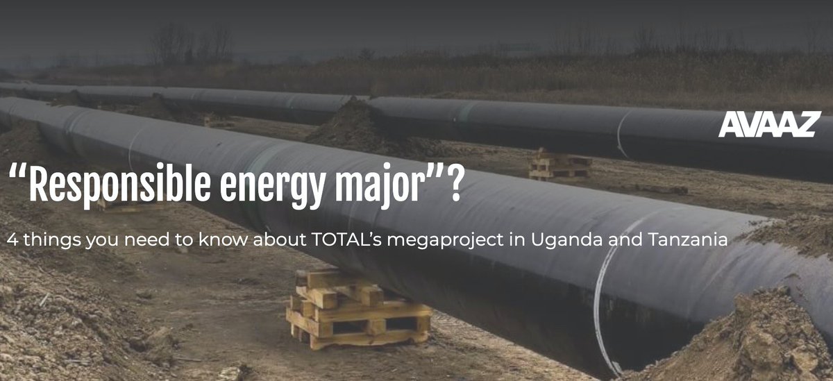 . @Total says it will become  #climate neutral by 2050 -- but building new  #pipelines will plunge us deeper into  #climatecrisis. Can  @PPouyanne explain why a 'responsible energy major’ destroys lives and life in Uganda and Tanzania? #TotalDisaster  #OOTT