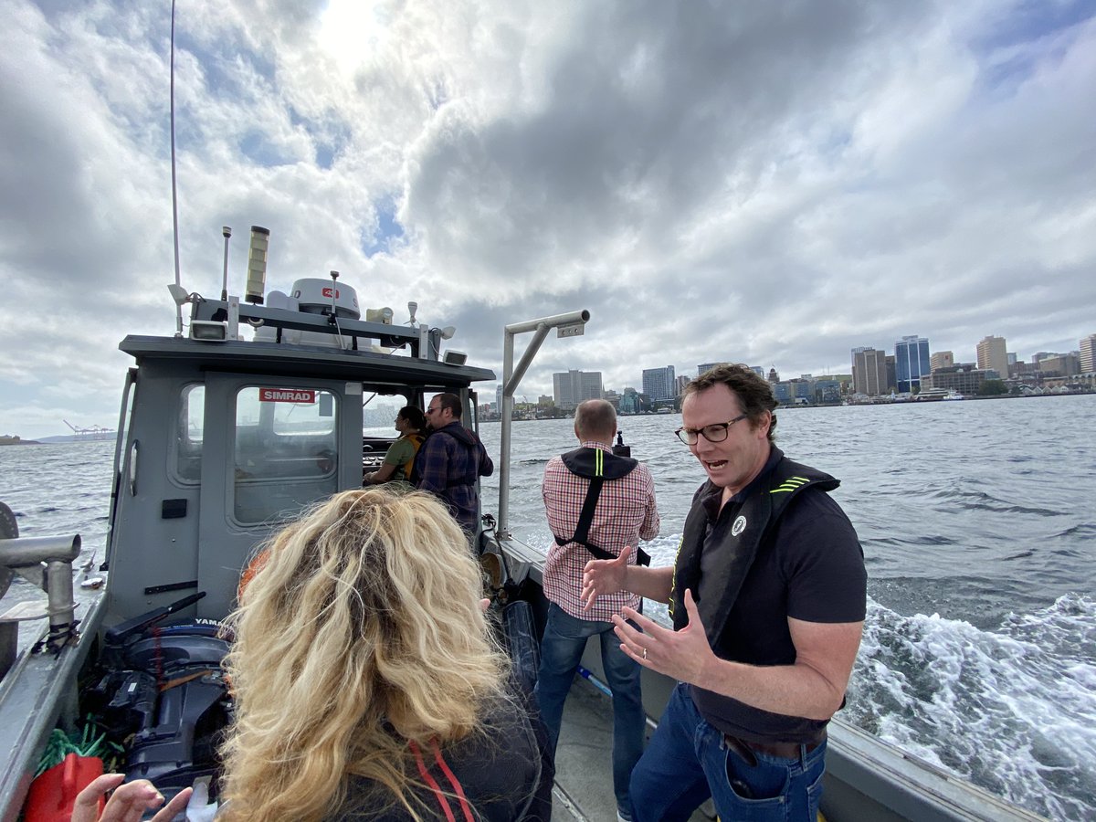 CanadaOSC's tweet photo. With a pretty amazing backdrop, Don Grant tells the team from Amazon Prime's The Future Code that Canada can be the best place to start &amp; grow an ocean company. We are excited about the incredible work happening @OceanStartup project. #OnSetwithOSC #FutureCodeOceans #OceanNation https://t.co/yDq63wTFnu