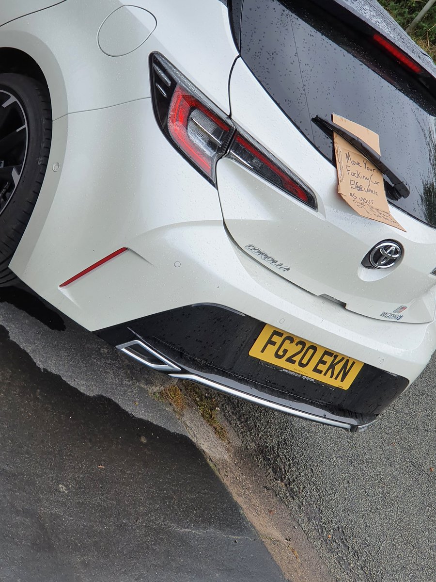 Can the owner of this fuckin car thats blocking me from getting my van out as i can just can my van on my driveway please get it moved or ill get it dragged away. #neston #littleneston #idiot #blocked