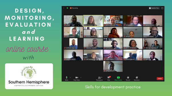 SouthernHemis's tweet image. Meet our first group of graduates from our online #DMEL course!
 
We loved learning with you all.
 
To hear more about our DMEL course and online learning experience, visit our LinkedIn page to see what a course participants had to say: bit.ly/3cITatA 
 
#evaluation
