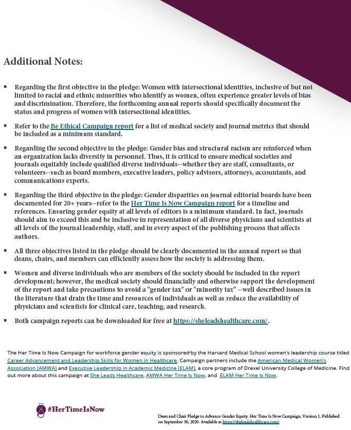 7/8: Did you notice #2 item on the Dean & Chair Pledge? This is aimed at ensuring our med societies hire diverse accountants, policy advisors, lawyers & staff. Why? Because we need their expertise & unique insights to excellence in clinical care & research. #HerTimeIsNow