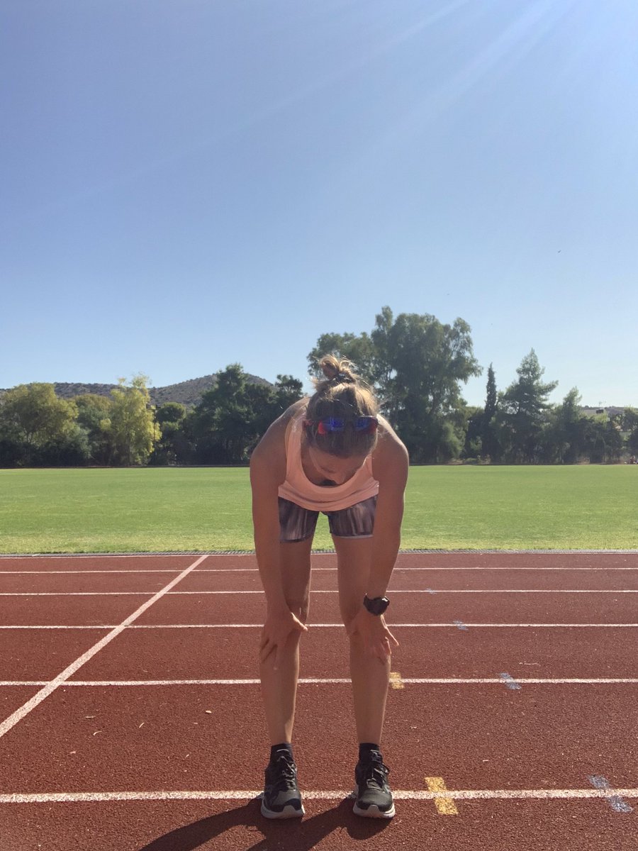 sheneverwalked's tweet photo. 10x400m done this morning. I tried to follow my son’s advice. He said to me before heading to school to enjoy my training, it’s a nice day. So even though I felt like fainting around those track bends I tried to remind myself to smile. Have a good day y’all. #track #intervals https://t.co/hVNTTJafD4