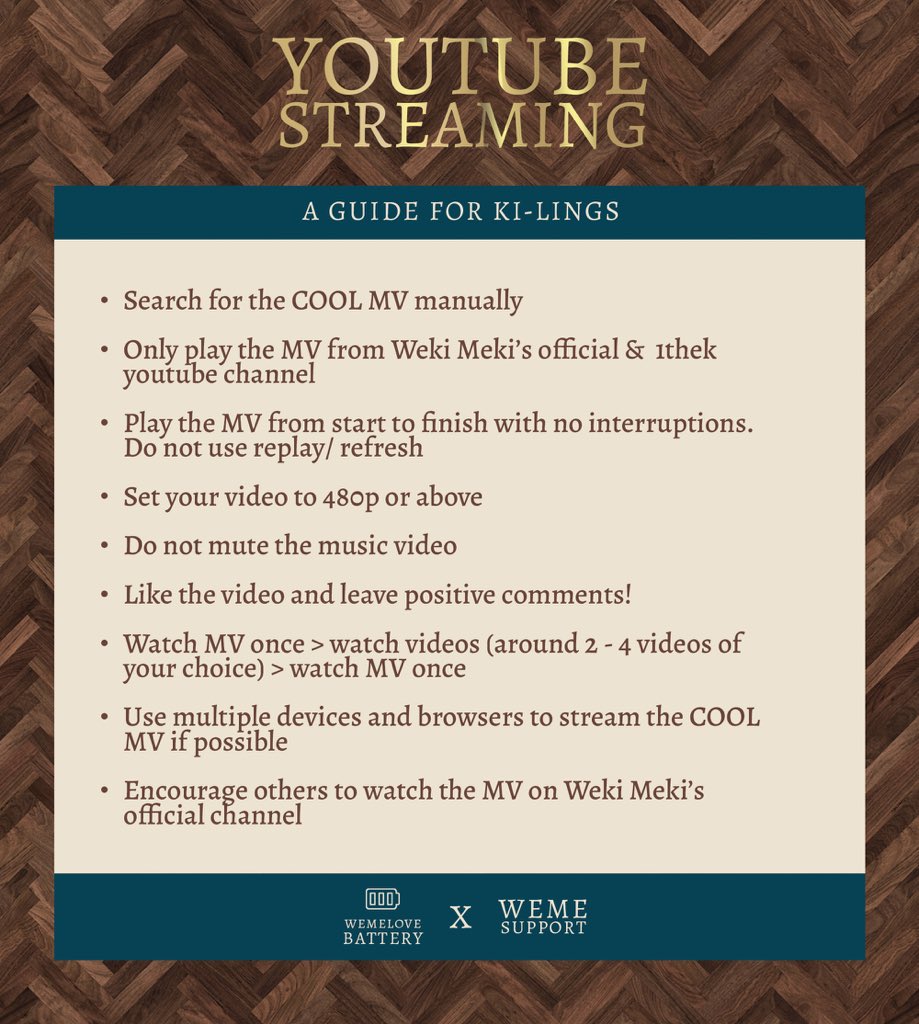[GUIDE] How To Stream <a href="/WekiMeki/">WekiMeki 위키미키</a>'s #COOL Music Video On YouTube 📝

Our Aim is to reach 
💥 2,000,000 Views In 24 Hours.

Don't Stop Streaming Even If We Achieve Our Goal! 💥

#WEKIMEKI_COMEBACK #WekiMeki #COOL #위키미키 #NEW_RULES
