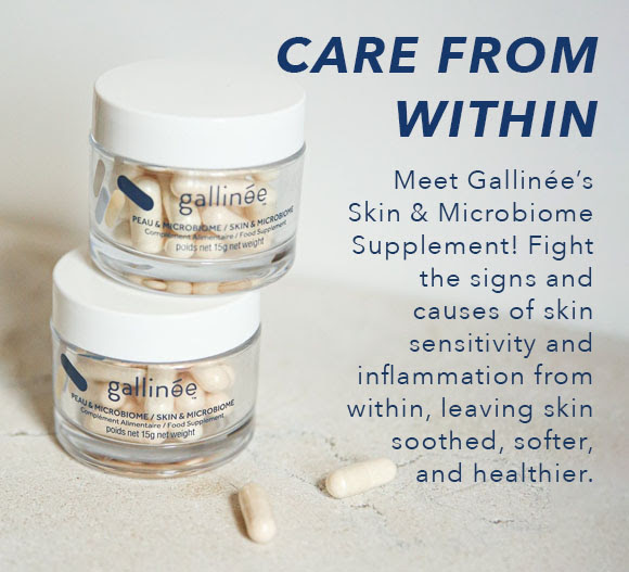 bit.ly/3cnGTu2
Is your skin feeling a bit sensitive? Meet your new inside out helper.

With 25 billion skin-soothing probiotics, #Gallinée NEW Skin &amp; #MicrobiomeSupplement helps fighting the signs and causes of skin sensitivity and inflammation!
Find it at #LoveLula.