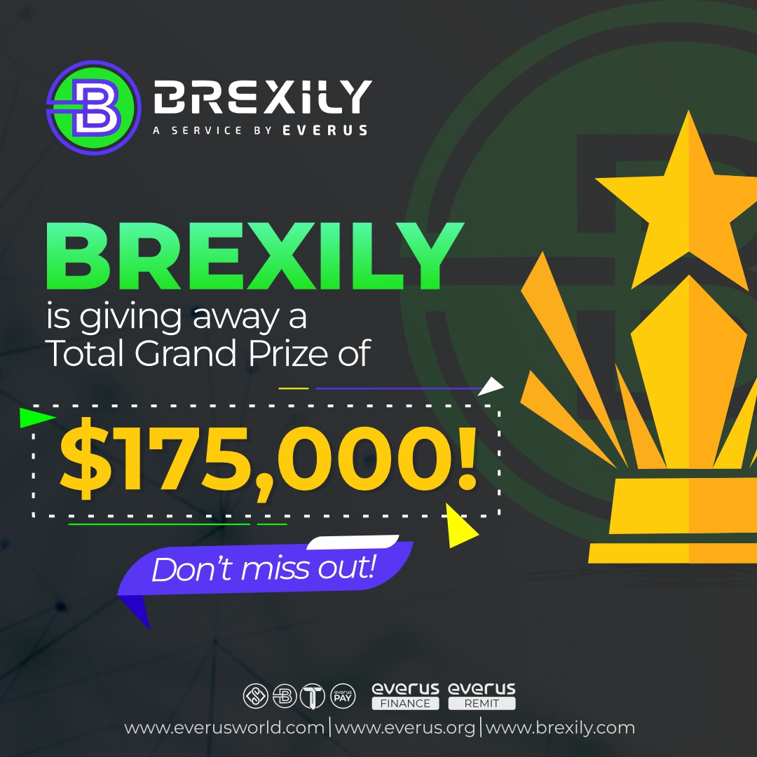 EverusWorld's tweet photo. 🔥 Brexily is giving away a total grand prize of $175,000!

🥇 1st Prize — $100,000
🥈 2nd Prize — $50,000
🥉 3rd Prize — $25,000

🗓 Competition ends on March 31, 2021!

👉 Learn more about the Brexily rewards programs at https://t.co/TM8ggiLoph.

@cctip_io airdrop 500 $EVR 1000 https://t.co/Ozk9pNDE5L
