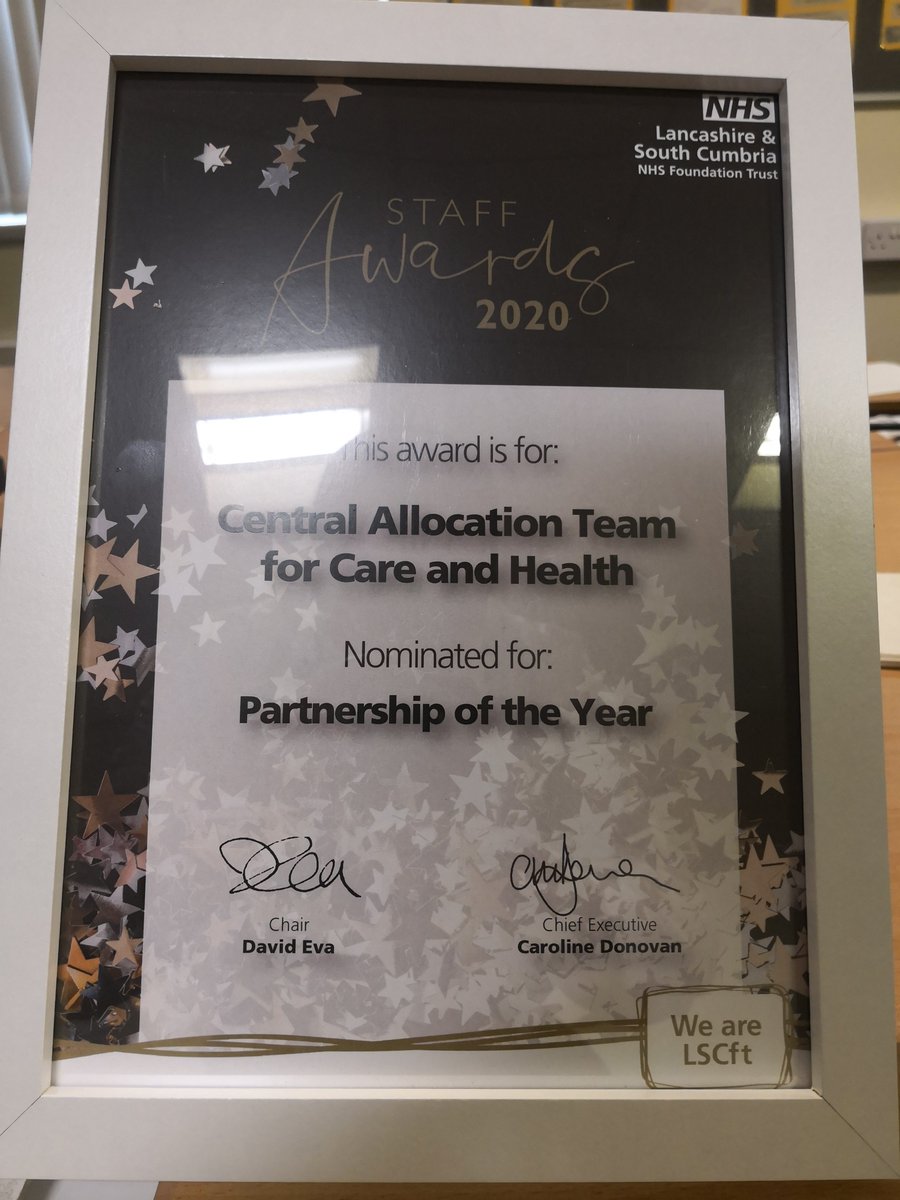Congratulation to CATCH Integrated team for winning the Partnership of the Year Award! This is a proud moment for us! THANK YOU LCFT <a href="/pharmacylthtr/">Pharmacy@LTHTR</a> @LancashireCare
 <a href="/LancsHospitals/">Chorley & Royal Preston</a> <a href="/AilsaBrotherton/">#HellomynameisAilsa 💙</a> <a href="/TanyaHibbertNHS/">Tanya Hibbert</a> @GtrPrestonCC  @silly_sally7 @Nowelljulie <a href="/Rochellefinch8/">Rochelle finch</a> <a href="/NHSuk/">NHS</a>