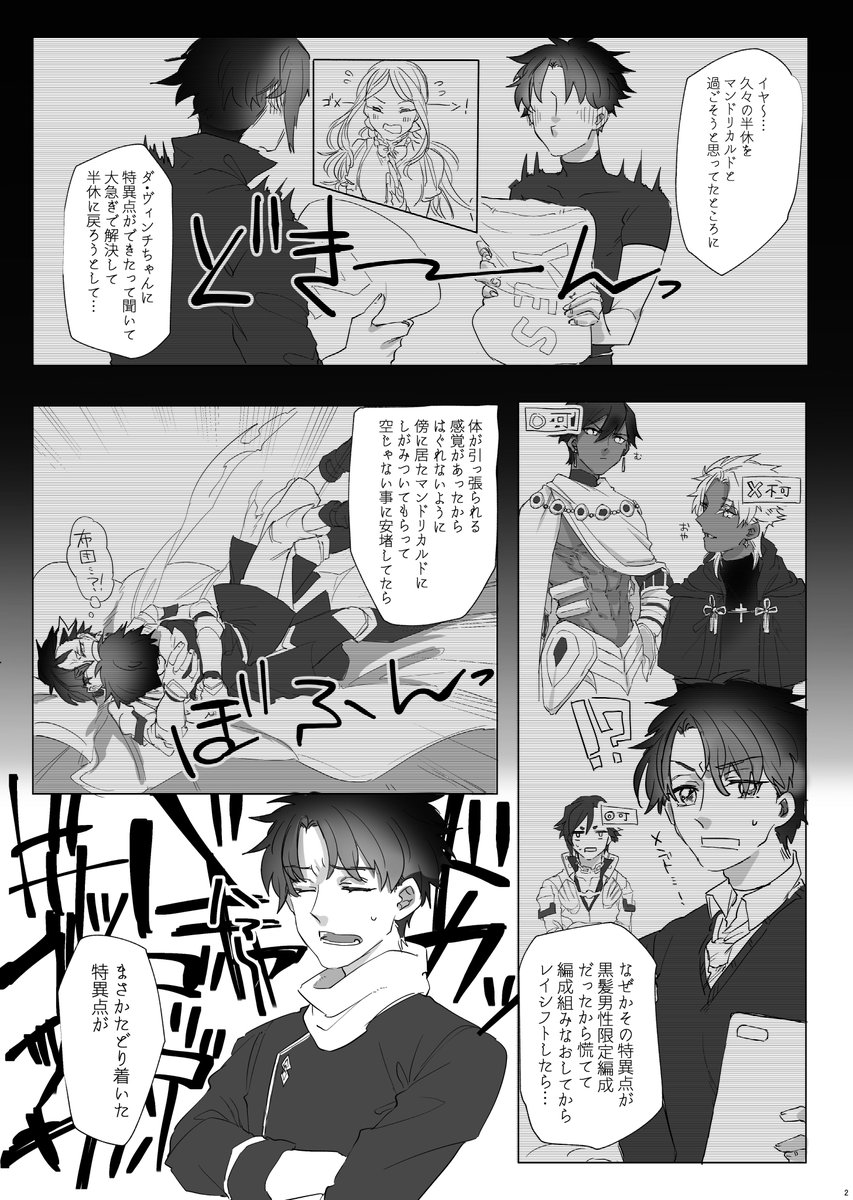 10/11新刊マンぐだ♂R18本①
A5/22p/¥600
例の部屋に閉じ込められた二人がラブラブエッチして帰る本。導入は同じですが濡れ場は完全に分離します。
#マンプチ誓万新刊情報 