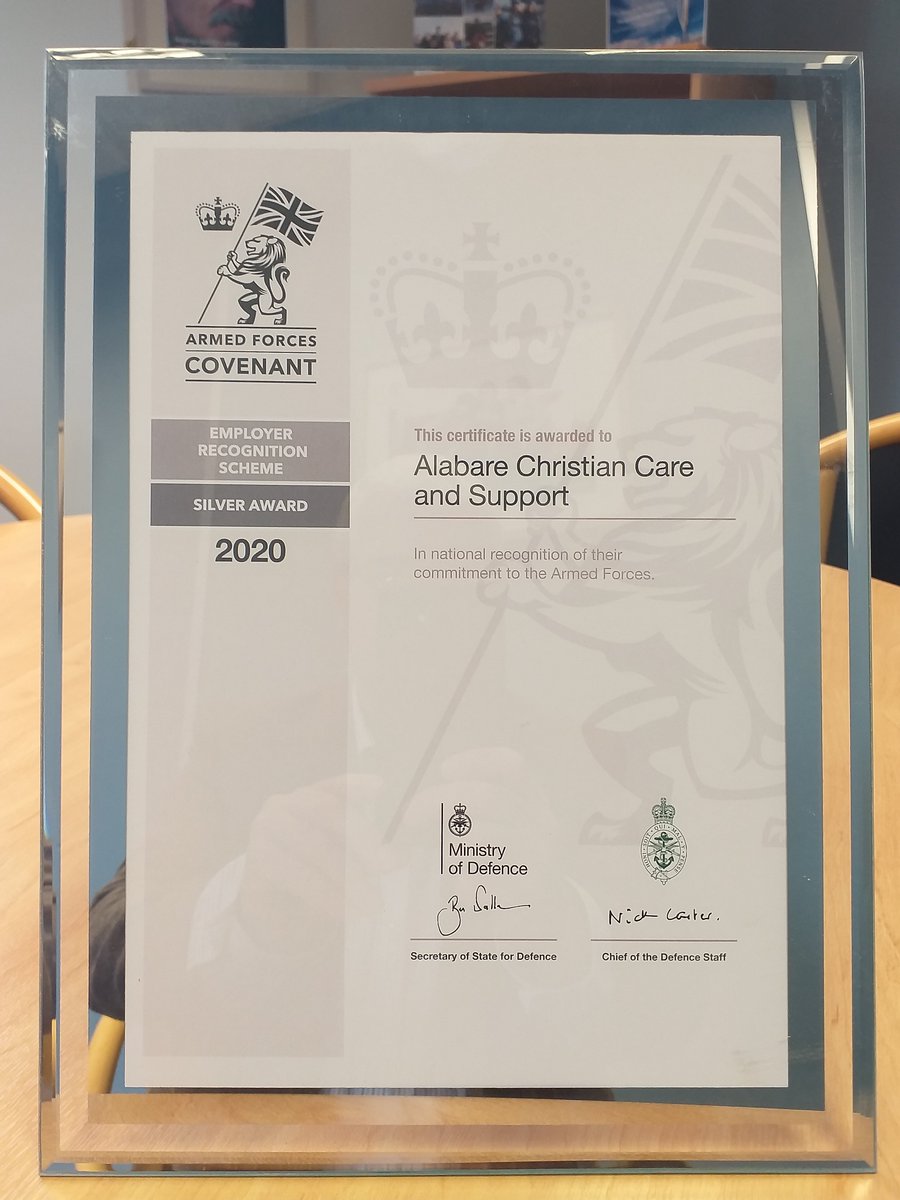 We are delighted to announce that we have successfully re-validated our Silver Employee Recognition from the Armed Forces Covenant! We are so proud of the work we do with @AlabareUK @H4V_Alabare. Thank you for the continued support. #homesforveterans #alabareuk