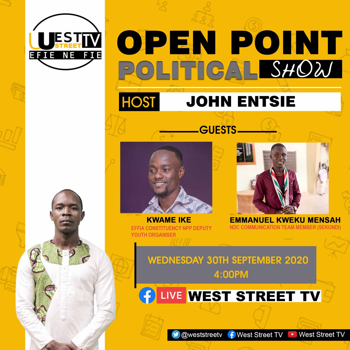 WestStreetTV's tweet photo. Our guest on Open Point Political Show for today.

#weststeettv #openpointpoliticalshow https://t.co/4jMBaugbeX