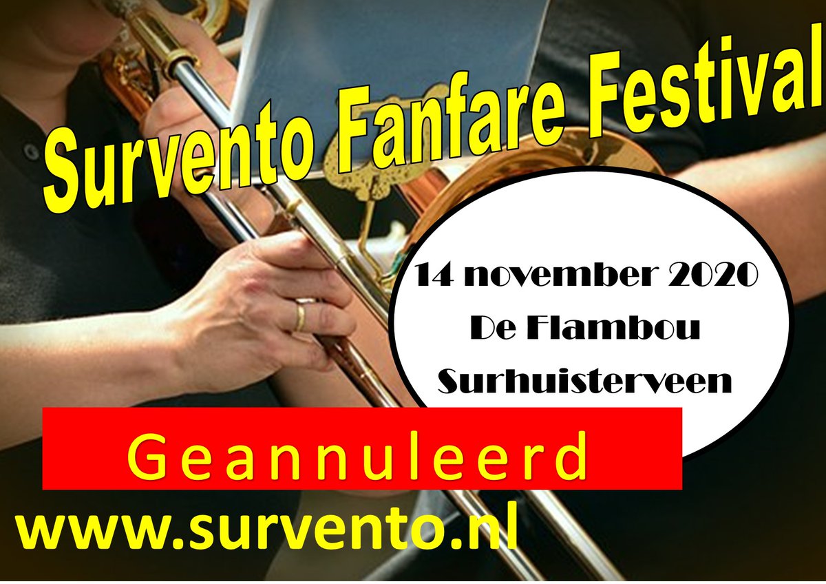 Gisteren het pijnlijke besluit moeten nemen om het festival op 14 november aanstaande te annuleren. Gezien de recente ontwikkelingen is het onduidelijk of de genomen maatregelen binnen 6 weken versoepeld zullen worden en  of er genoeg opening is voor het houden van het festival.