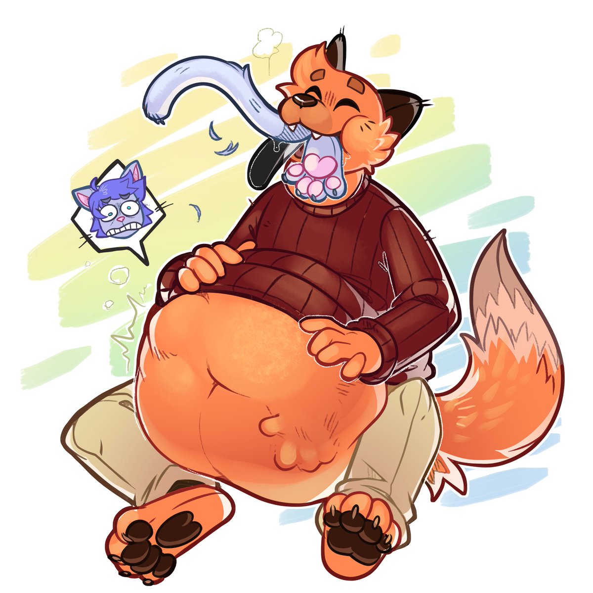 Hey all, it's me! Today I bring you.... Vore, this ASTOUNDING piece was drawn by the incredibly talented Square-r00t on FA and is just........ *a*