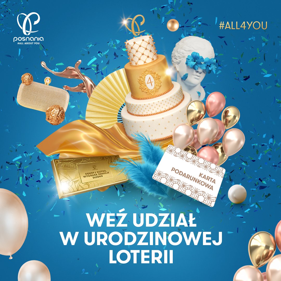Nasza Urodzinowa Loteria trwa w najlepsze! Wystarczy, że zrobicie zakupy za min. 50 złotych, a specjalny kupon trafi w Wasze ręce! Przygotowaliśmy dla Was aż 4 444 nagrody - szczegóły akcji znajdziecie na naszej stronie: posnania.eu/wydarzenia/uro…