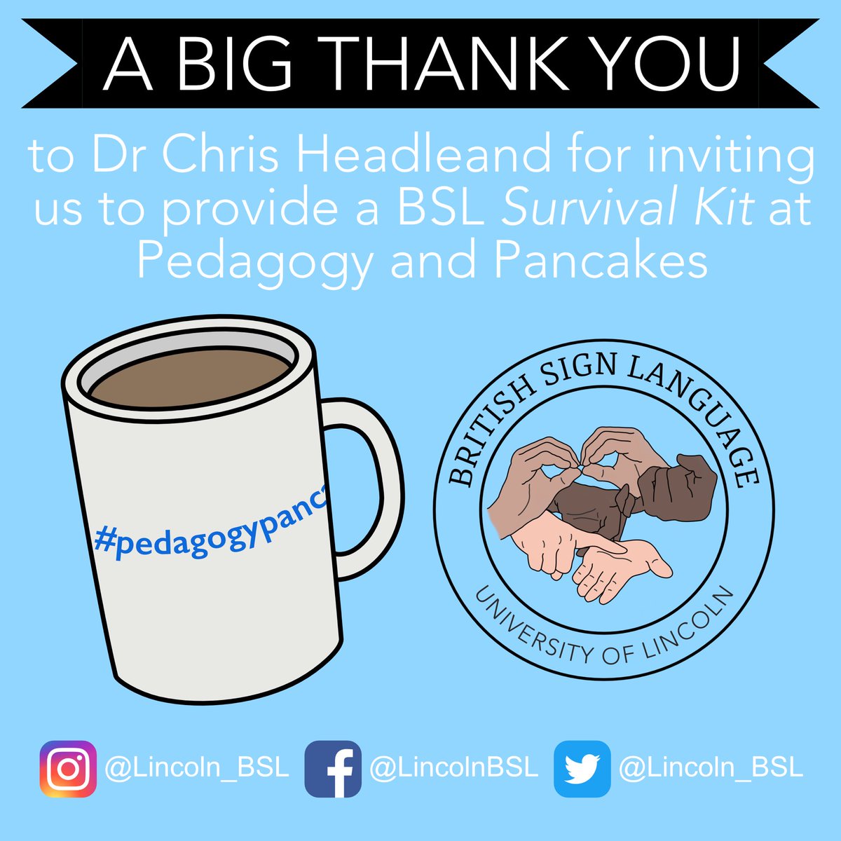 Thank you to <a href="/ChrisHeadleand/">Prof. Chris Headleand</a> for inviting us to teach some BSL to Higher Education staff as part of @pedPancakes!! ✨

We hope you keep practising those useful signs to provide an inclusive campus for all students👨🏽‍🎓

#BSL #LincolnBSL #WeAreLincoln #PedagogyPancakes