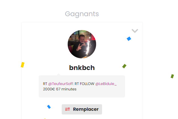 teufeurs's tweet photo. Je t'annonce @nnezst que tu es passé à coté de 2000€ car tu ne suis pas @LeBidule_ 

J'ai donc reroll, bien joué à @bnkbch ! Je t'ai DM. https://t.co/TWr2KDmaFN